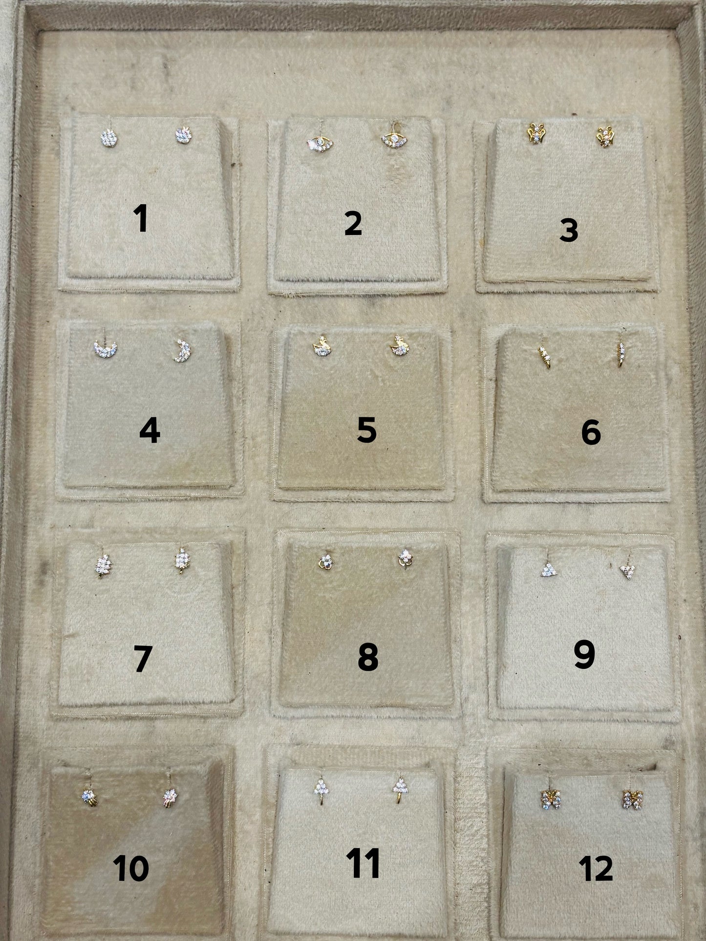 Premium gold plated daily wear screw back ad second stud /nosepins product code E65