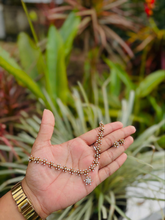 Premium ad stone trending star necklace product code N377