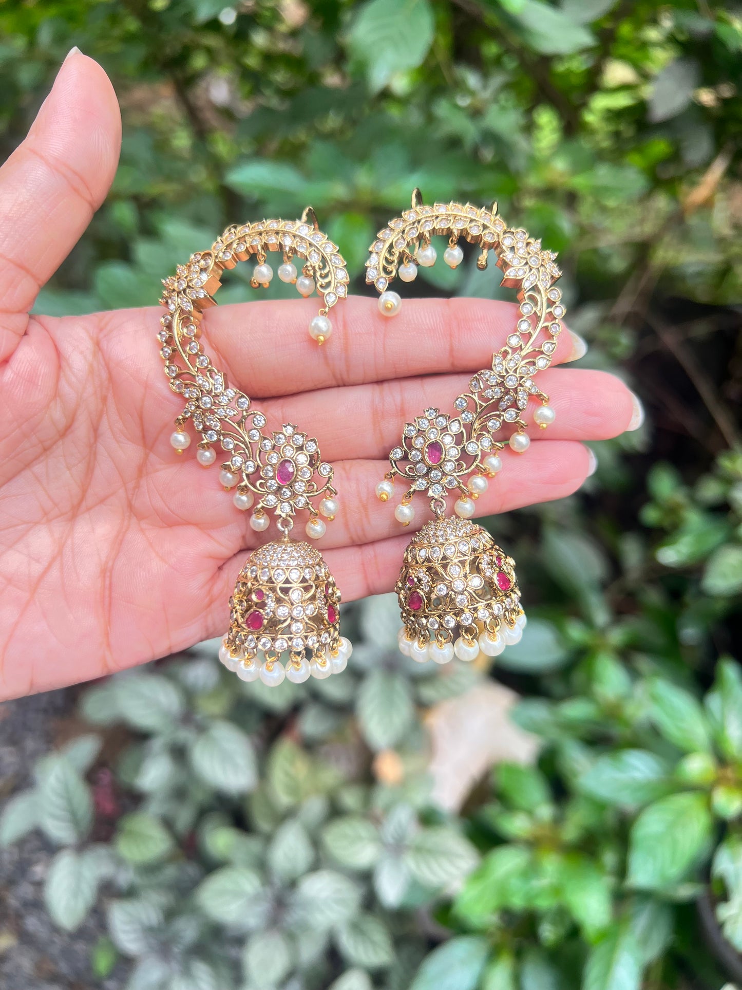 Premium trending peacock designer earcuff jhumka product code E173