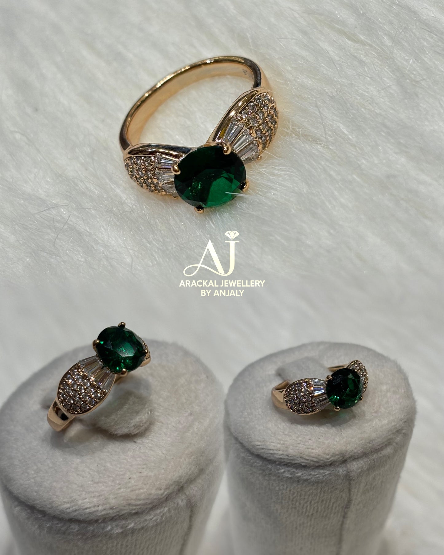 Premium 18k gold plated cz ring product code R05