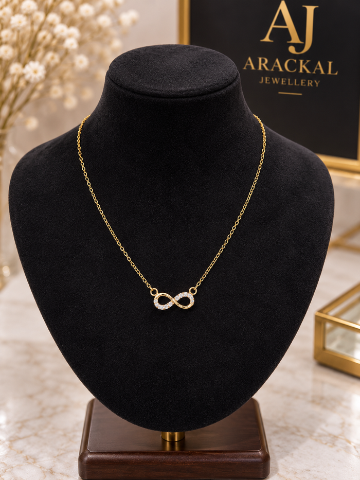 Premium quality anti tarnish infinity necklace product code AT26