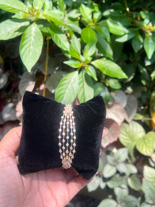 Premium party wear diamond replica openable not sweat proof repolishable bracelet (suitable for 2.4 or 2.6 only )product code B141