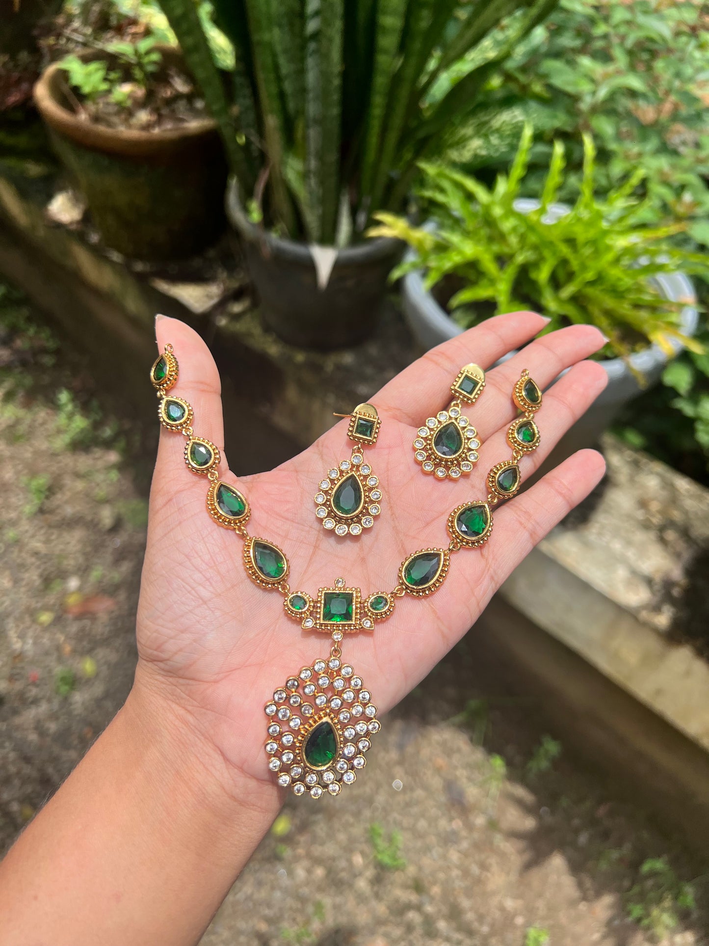 Premium actress Jyothika inspired trending necklace product code N209
