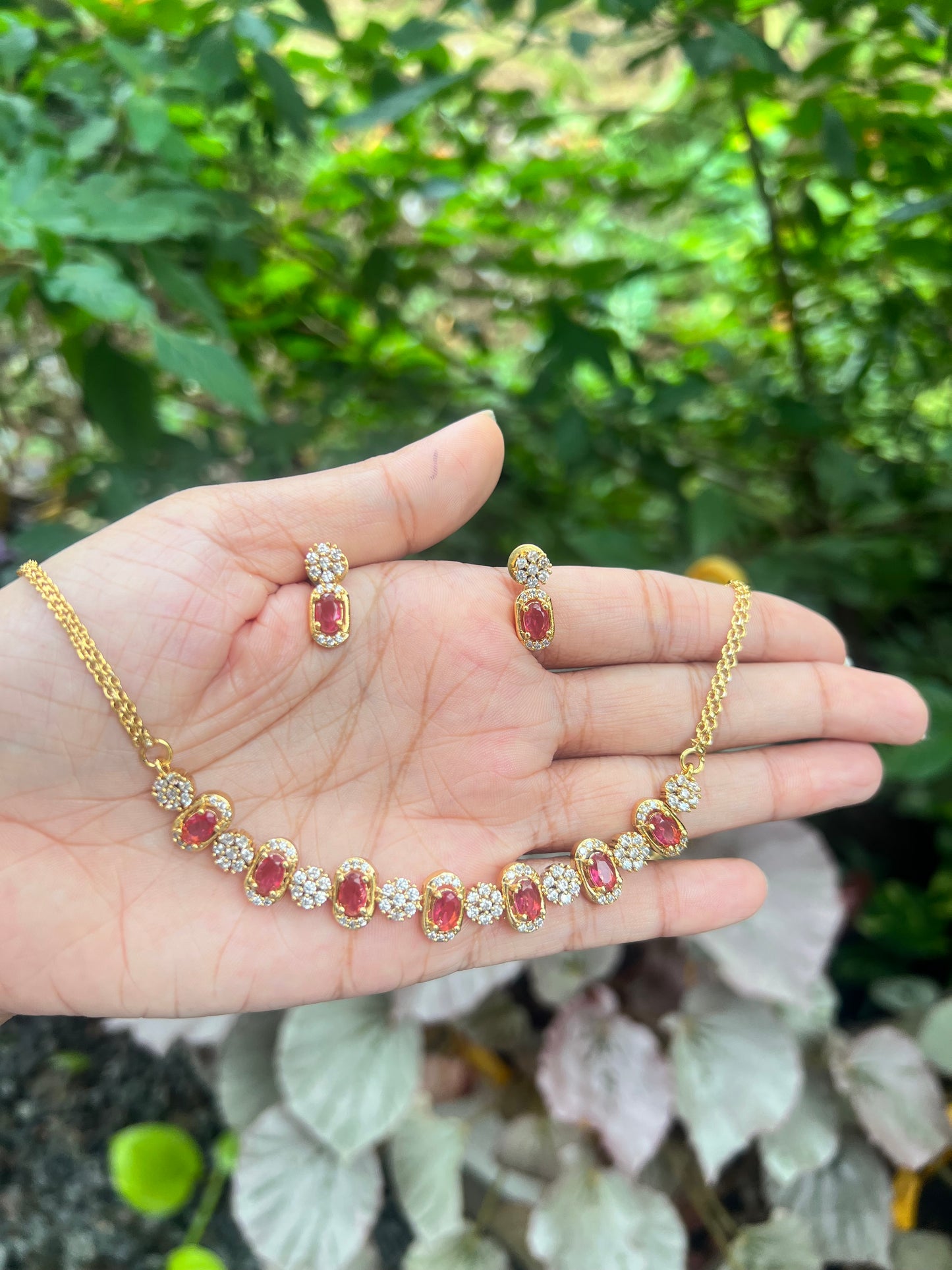 Premium ad antique gold kids friendly choker set product code T95