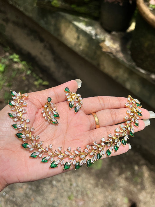 Premium quality ad leaf necklace product code N187