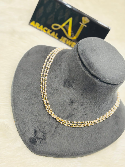 Premium 3 layer pearl necklace product code N394