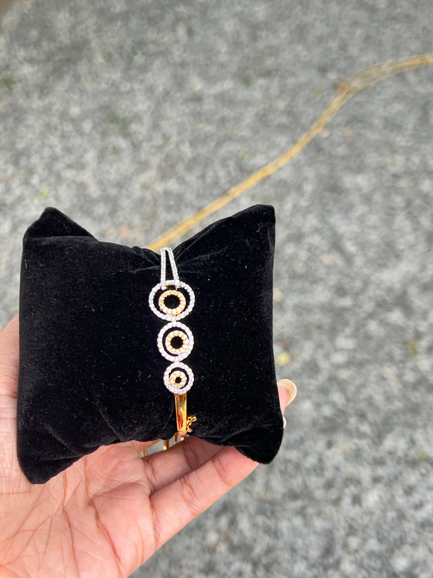 Premium quality micro gold plated twotone diamond replica bracelet product code B97