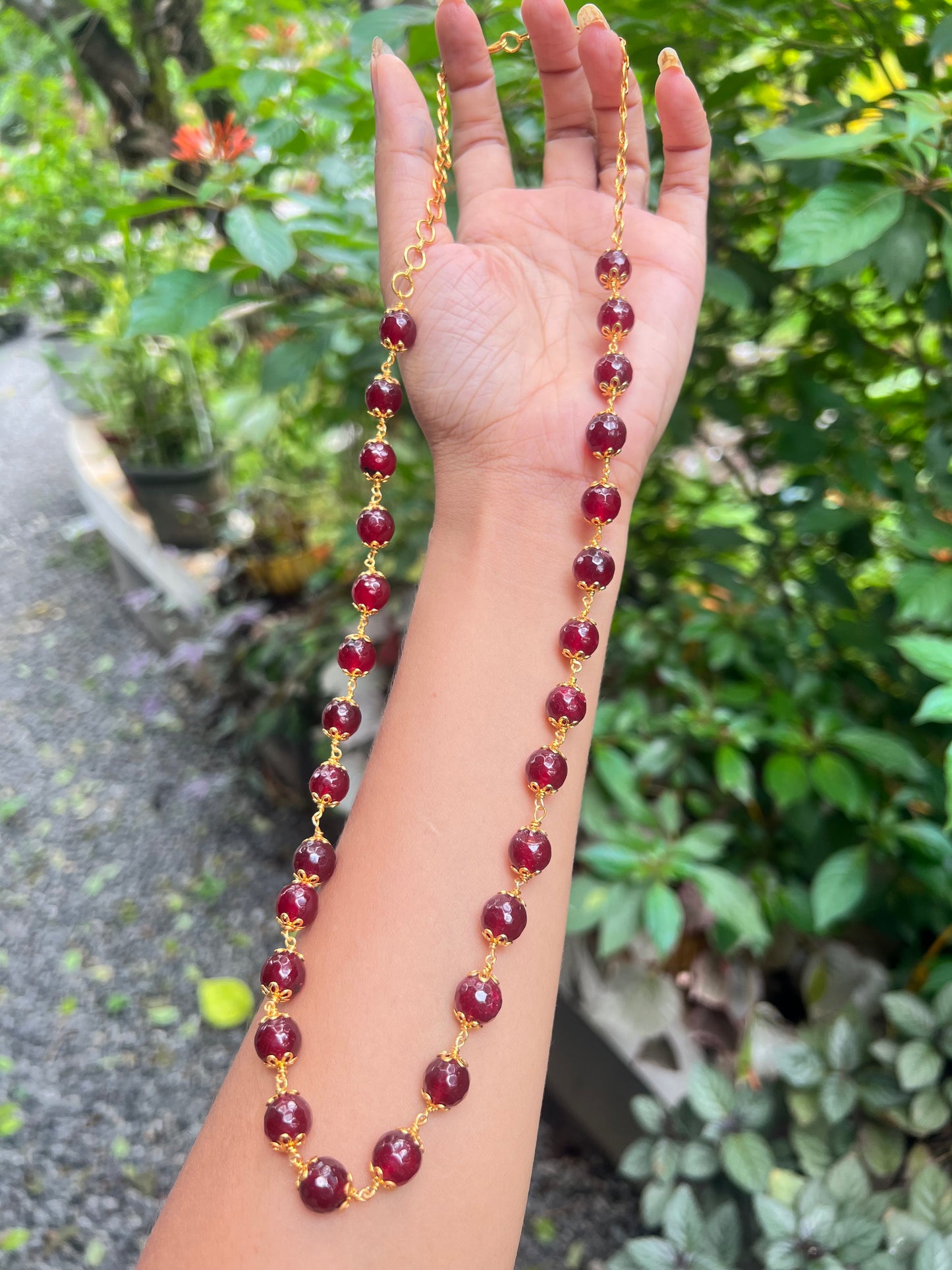 Premium gold plated premium beads long Mala product code G93