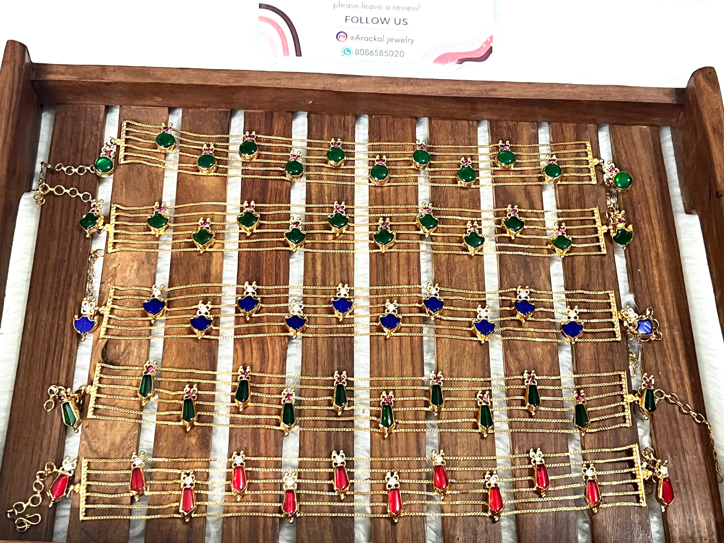 Trending 1gram gold plated 6layer Palakka choker set product code 1172
