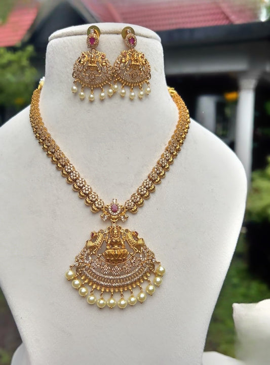 Traditional western mix lakshmi ad necklace product code 854