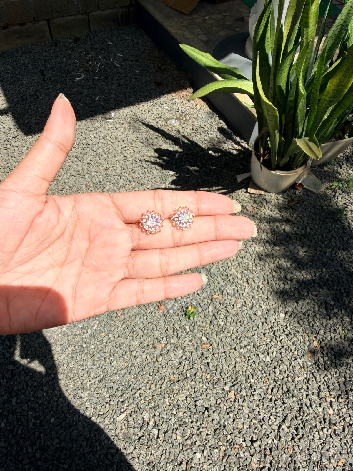 Premium diamond finish earrings product code E242