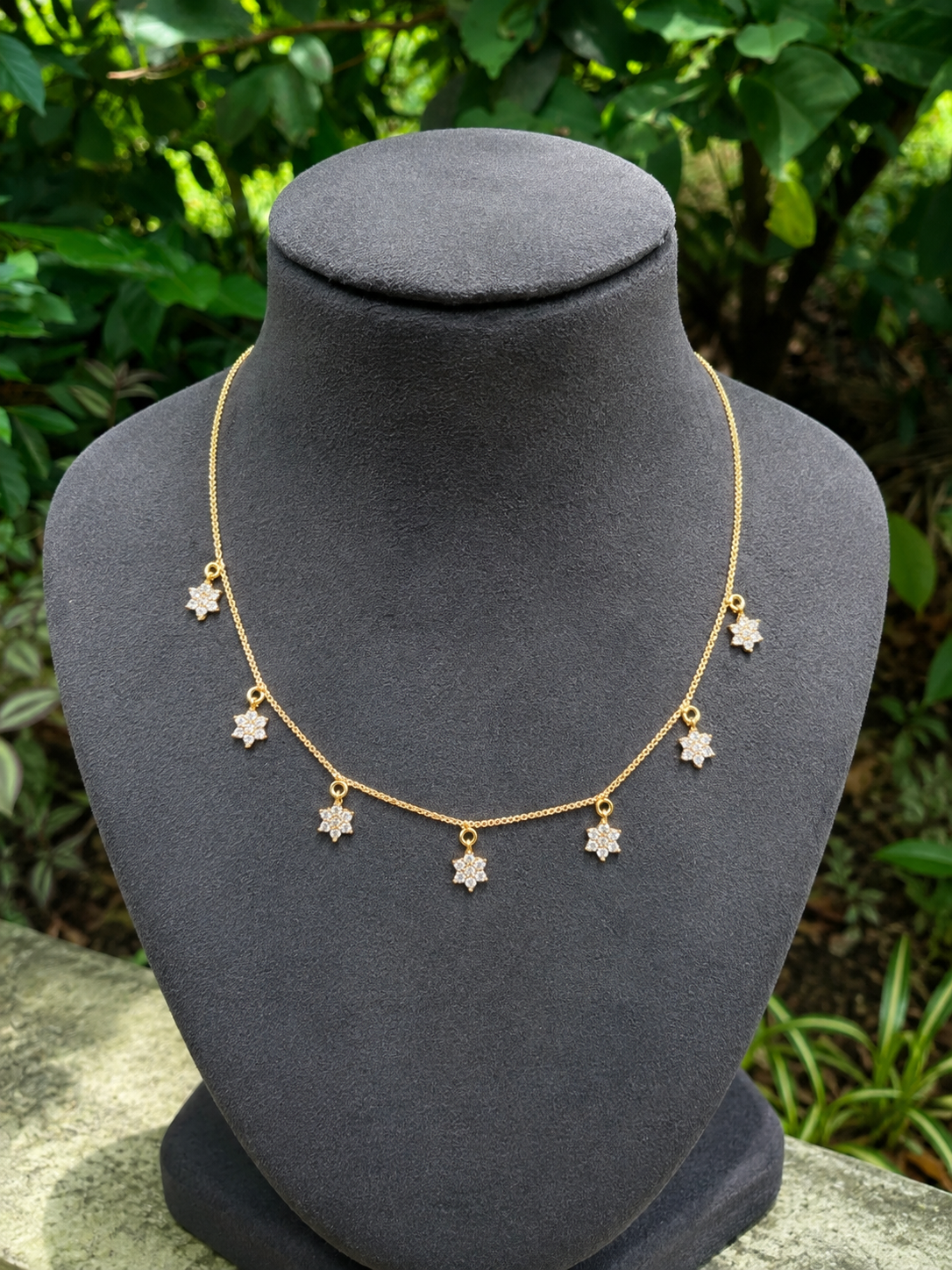 Premium gold plated daily wear charm star hanging necklace product code G141