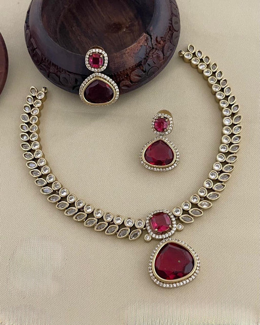 Premium beautiful jadau Kundan necklace product code 670