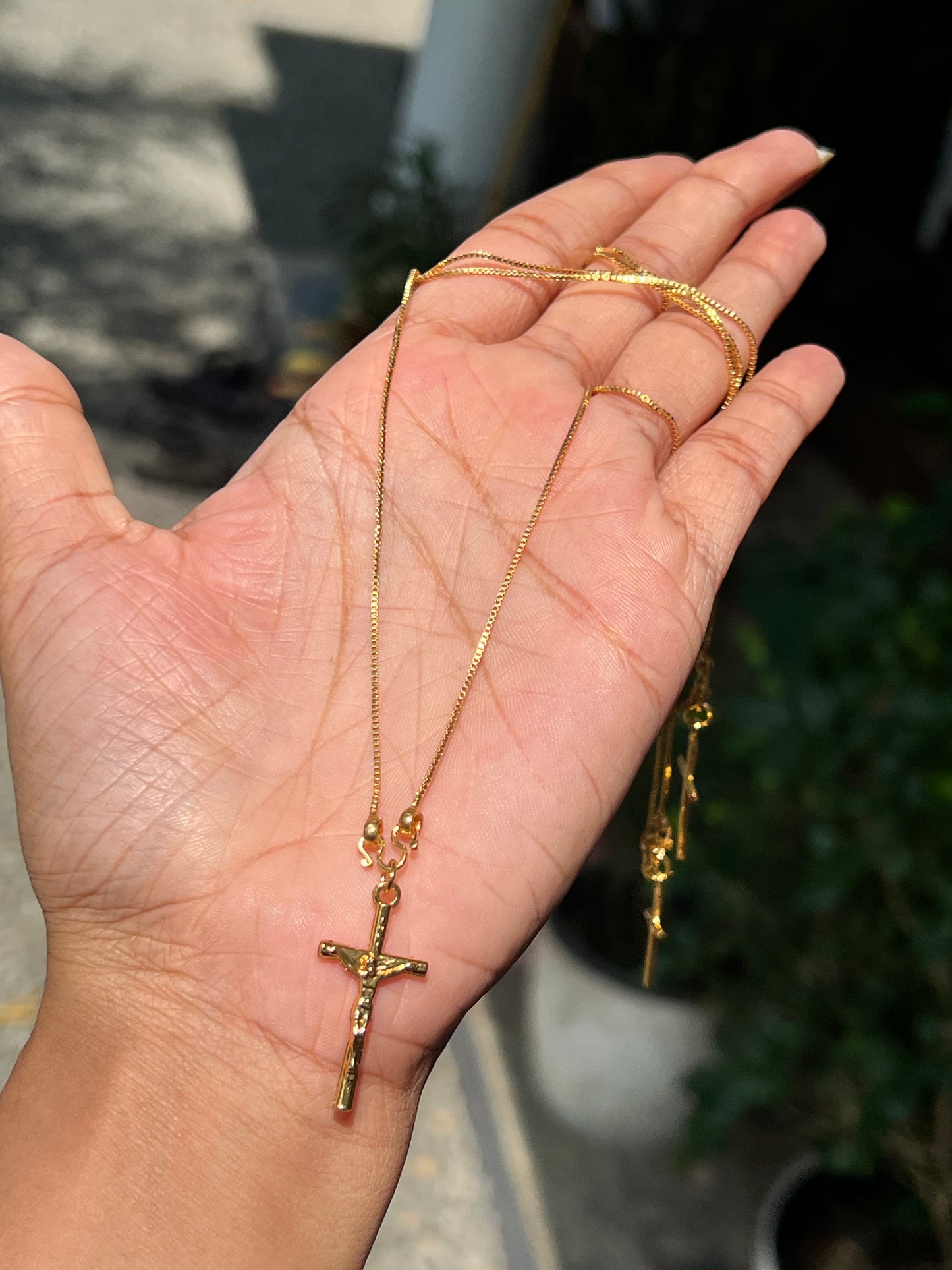 Daily wear gold plated cross pendant chain product code G17