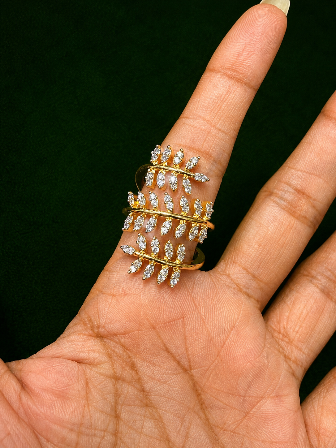 Premium diamond finish statement ring product code R64