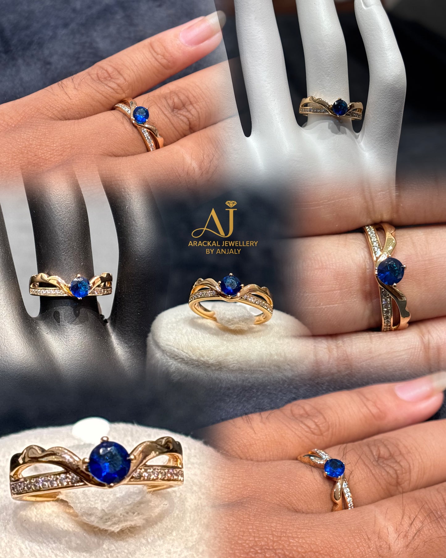Premium quality 18k gold plated anti tarnish rings product code R08
