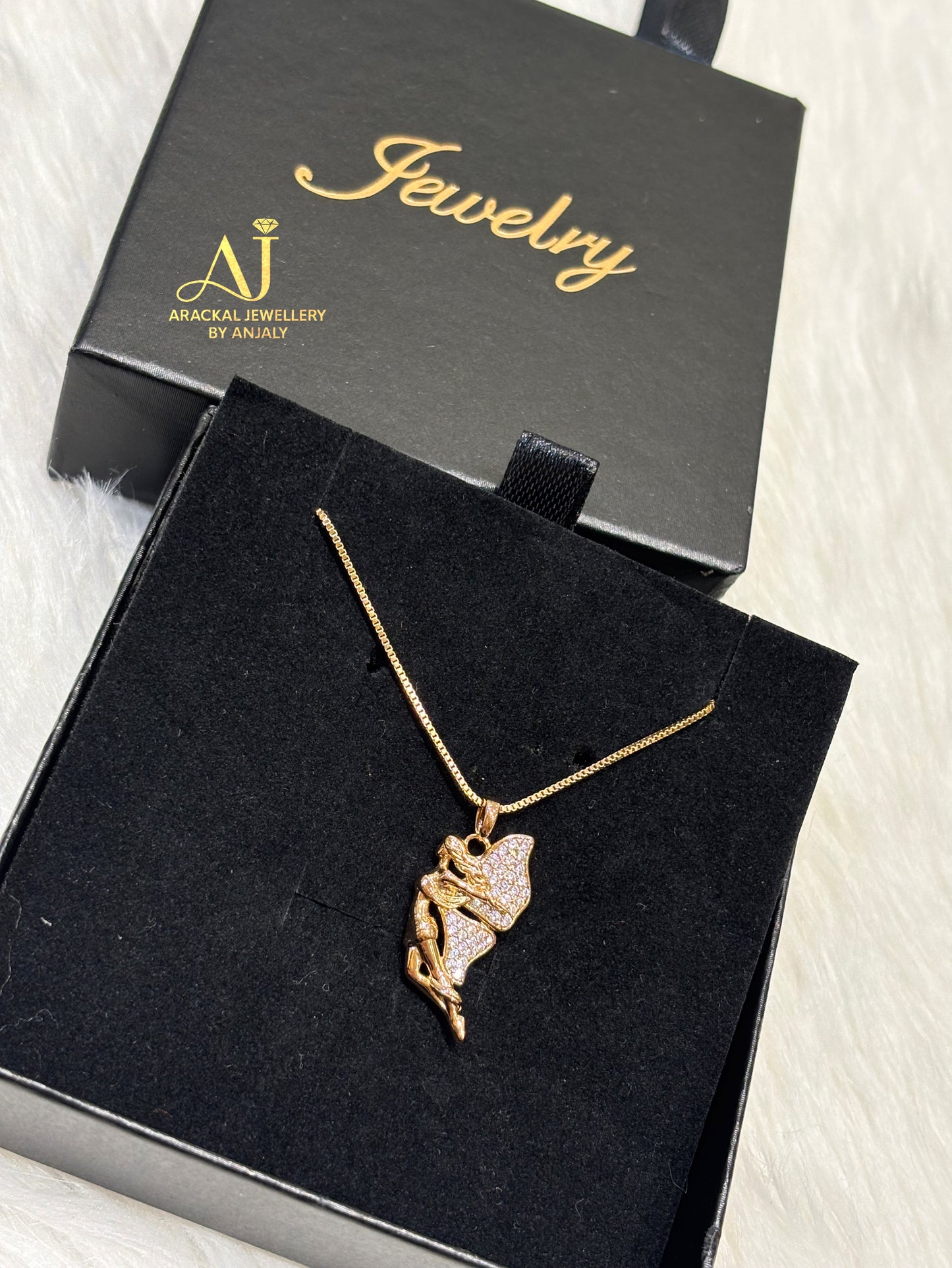 Premium 18k gold plated cz pendant chain product code N20