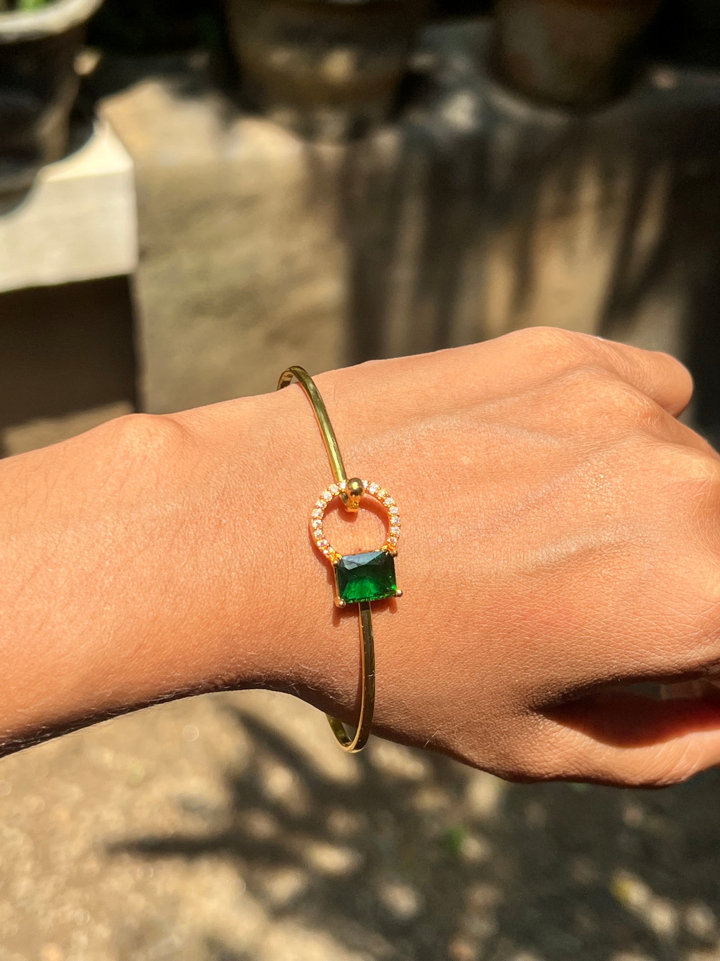 Gold plated openable Kada product code 1108