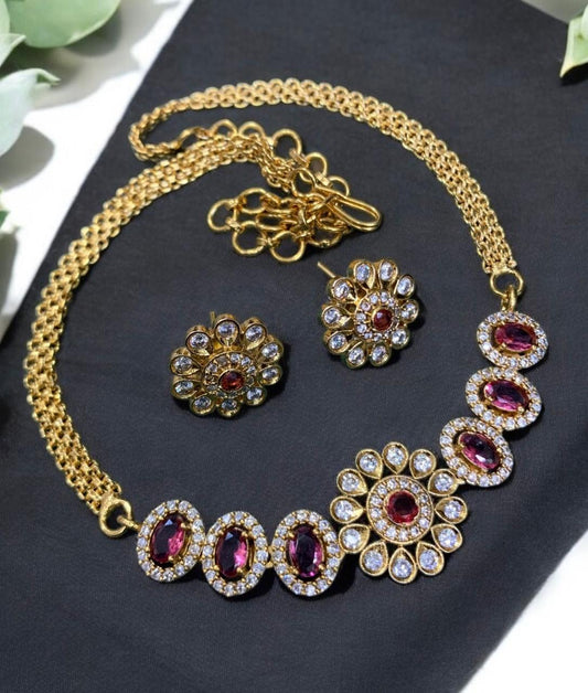 Premium trending jadu Kundan choker set product code 147