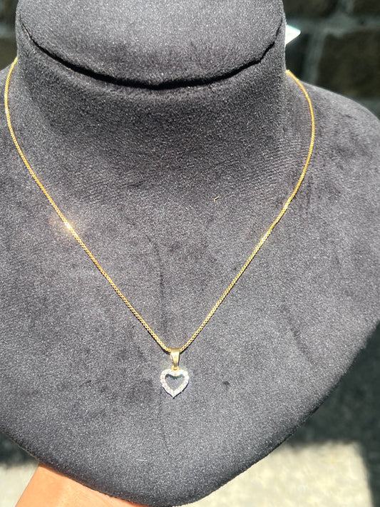 Premium gold plated ad heart pendant with chain product code G36