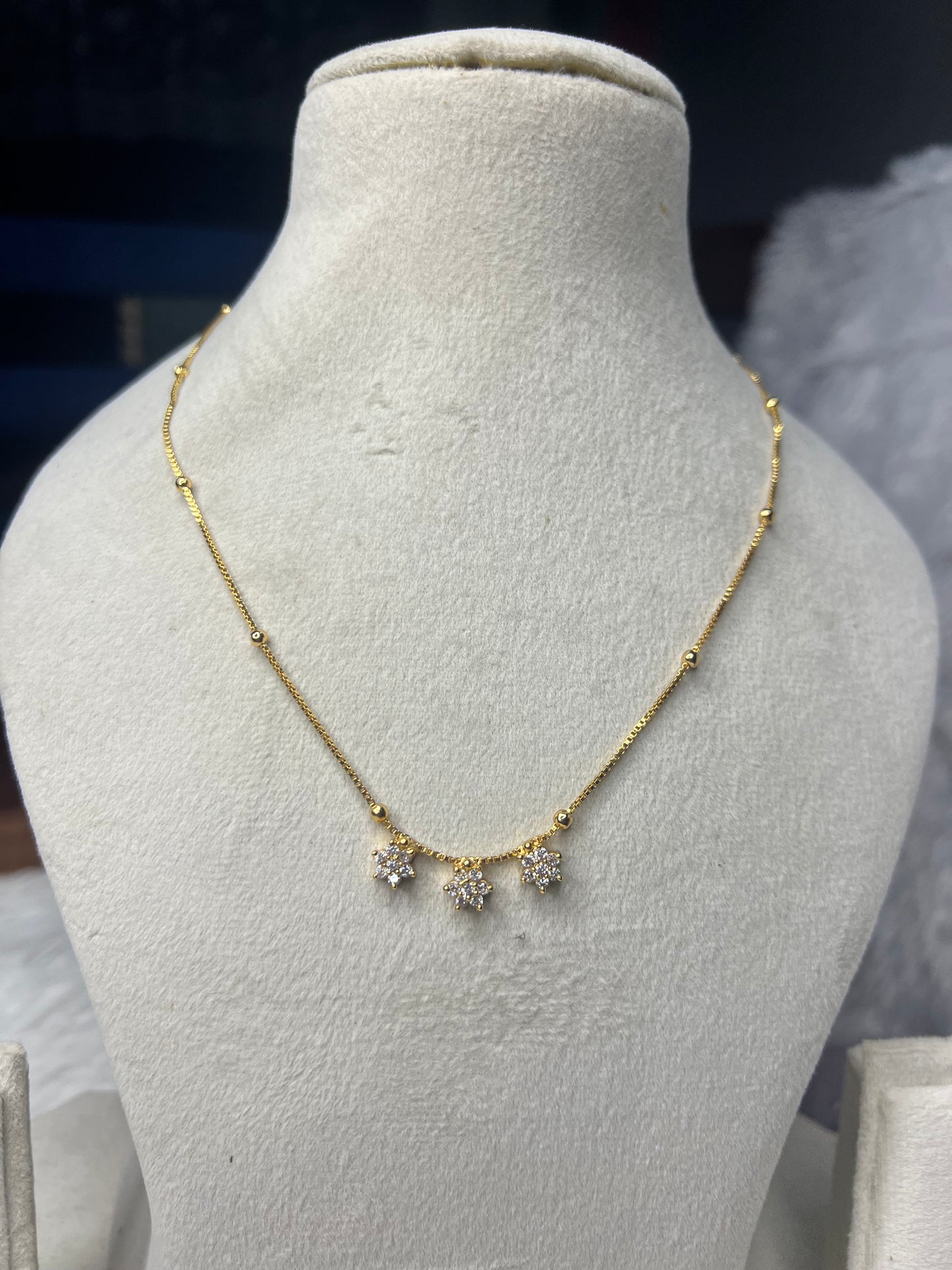 3star daily wear gold plated chain product code 1042