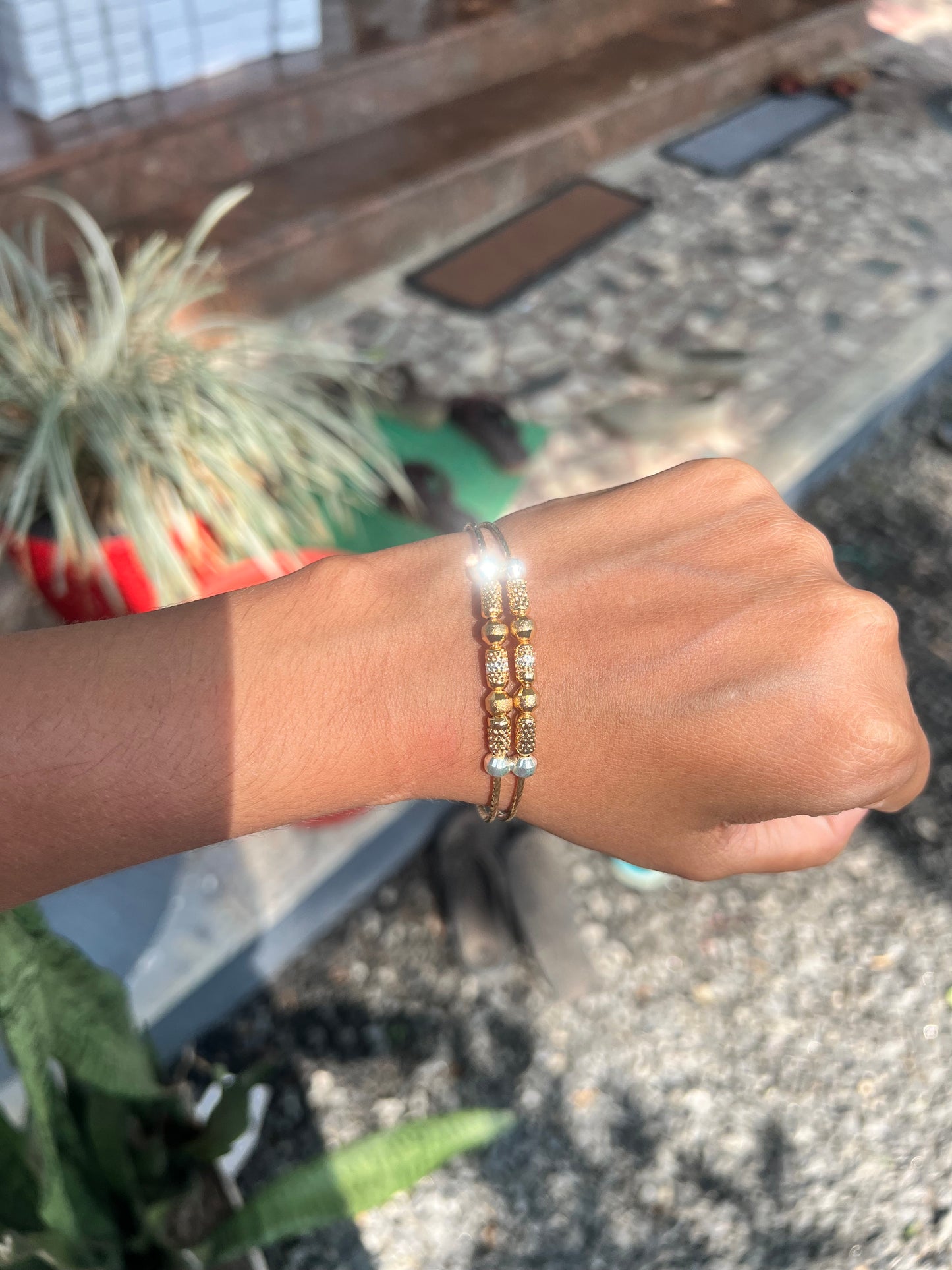 Premium gold plated 2layer two tone bracelet product code B68