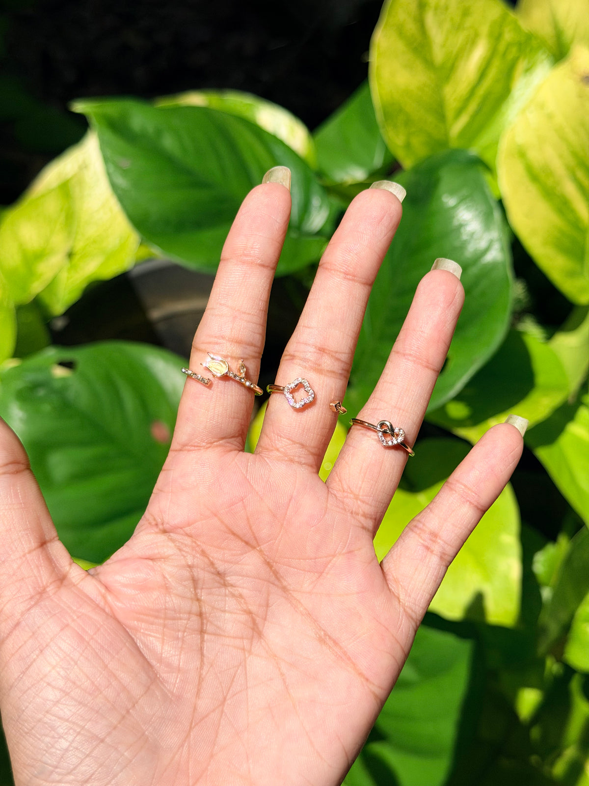 Premium anti tarnish adjustable rings product code R81