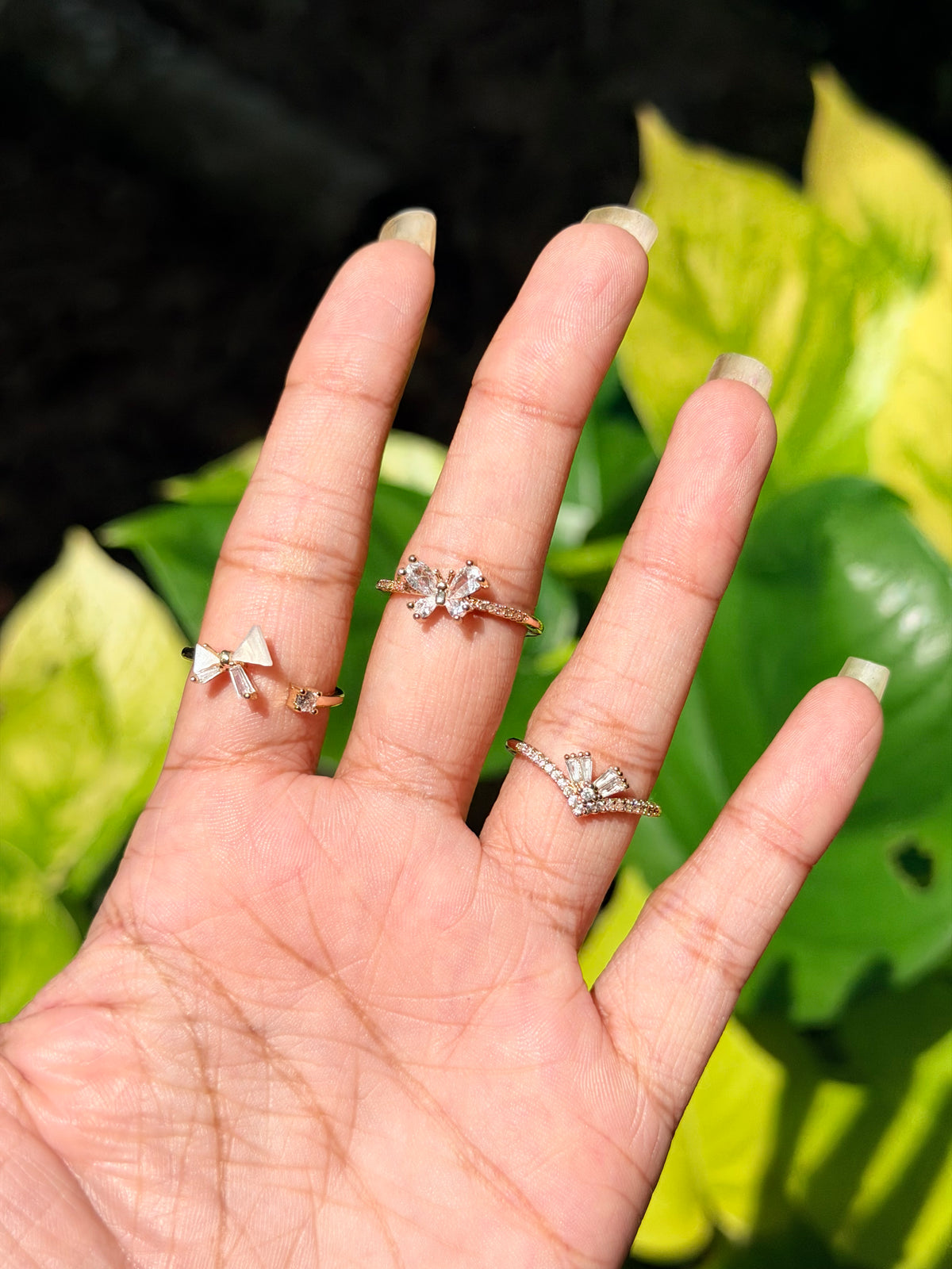 Premium anti tarnish adjustable rings product code R79