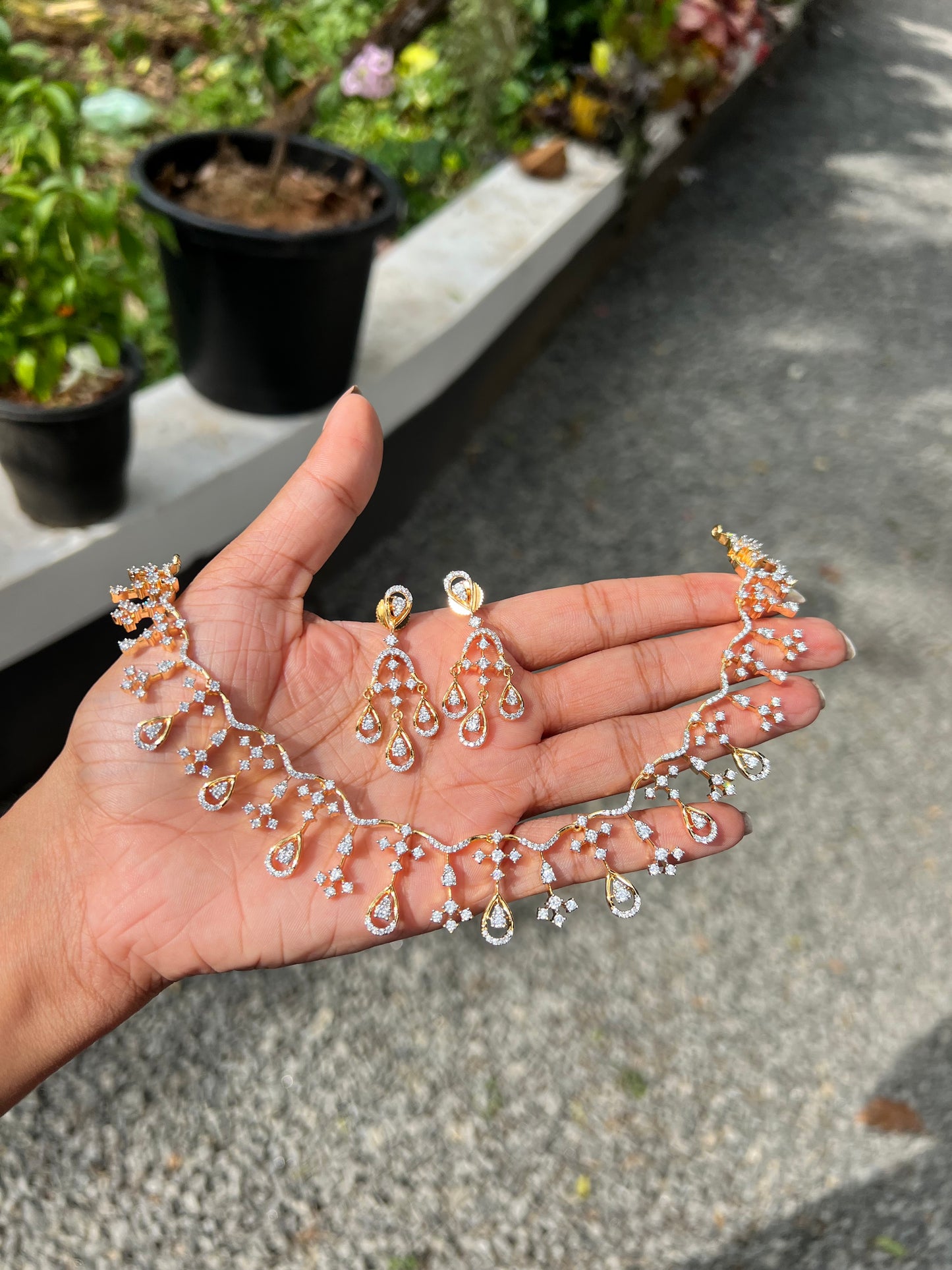 Premium quality diamond bridal necklace product code D26