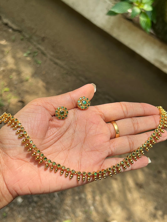 Premium AD Stone Simple Necklace Set product code 1143