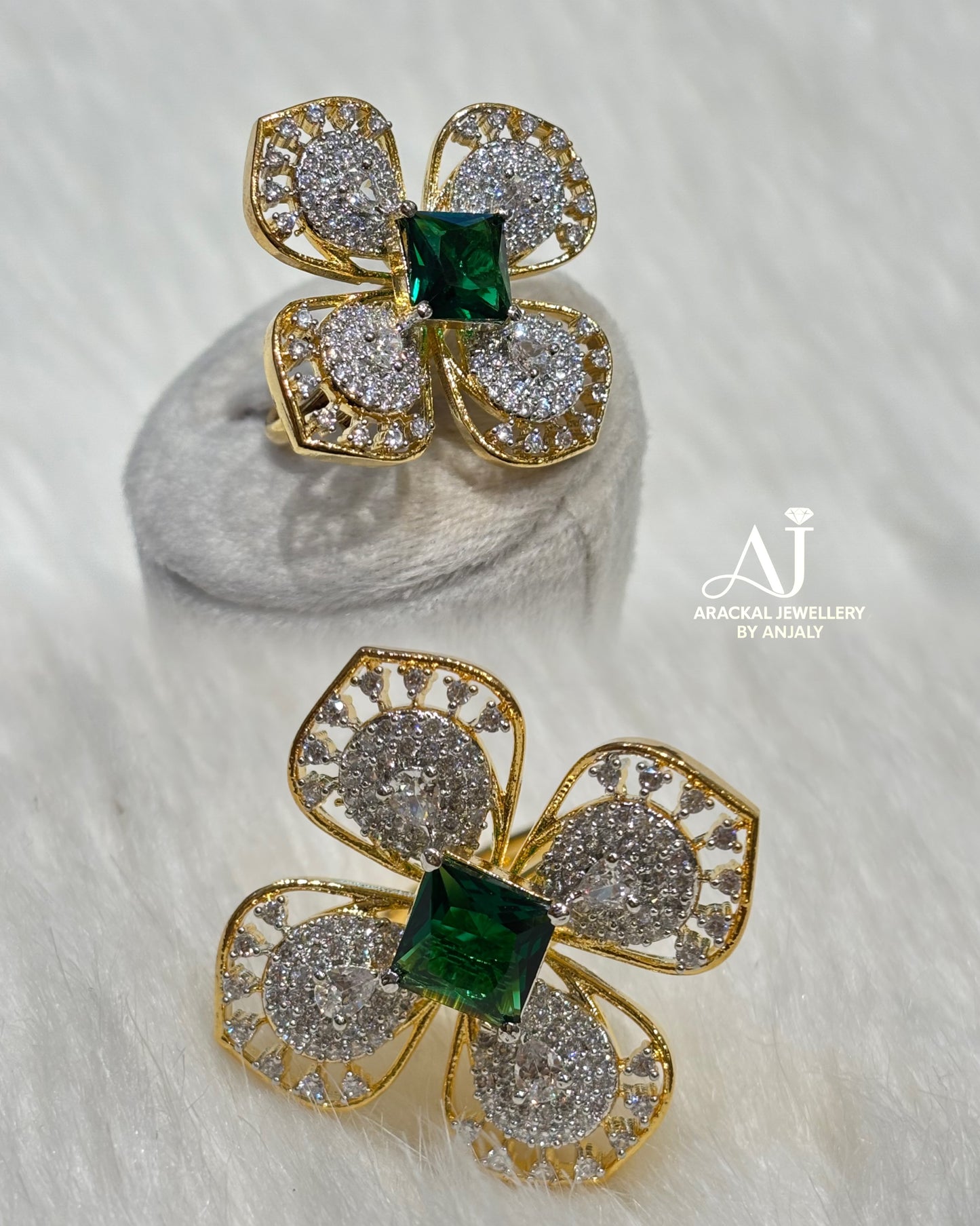 Premium daimond finish big statement adjustable ad rings product code R15