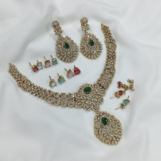Premium ad stone changeable necklace product code 1220