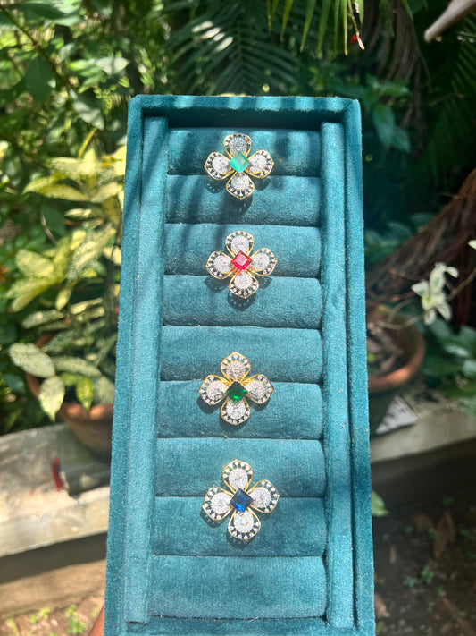 Premium daimond finish big statement adjustable ad rings product code R15