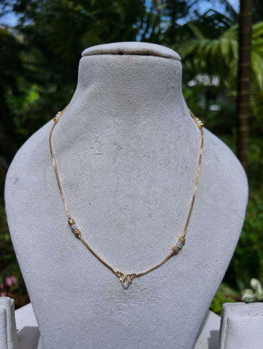 Two tone gold plated daily wear necklace (6pidi)product code N169