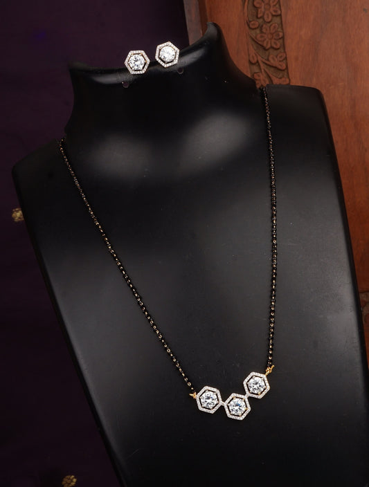 Premium daimond finish mangalsutra chain with studs