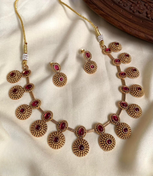 Traditional bridal wear necklace product code 1112
