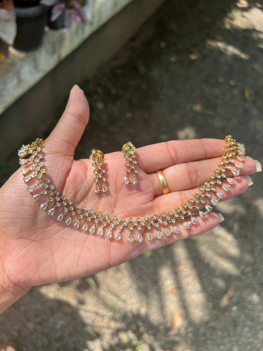 Premium ad rain drops necklace product code 153
