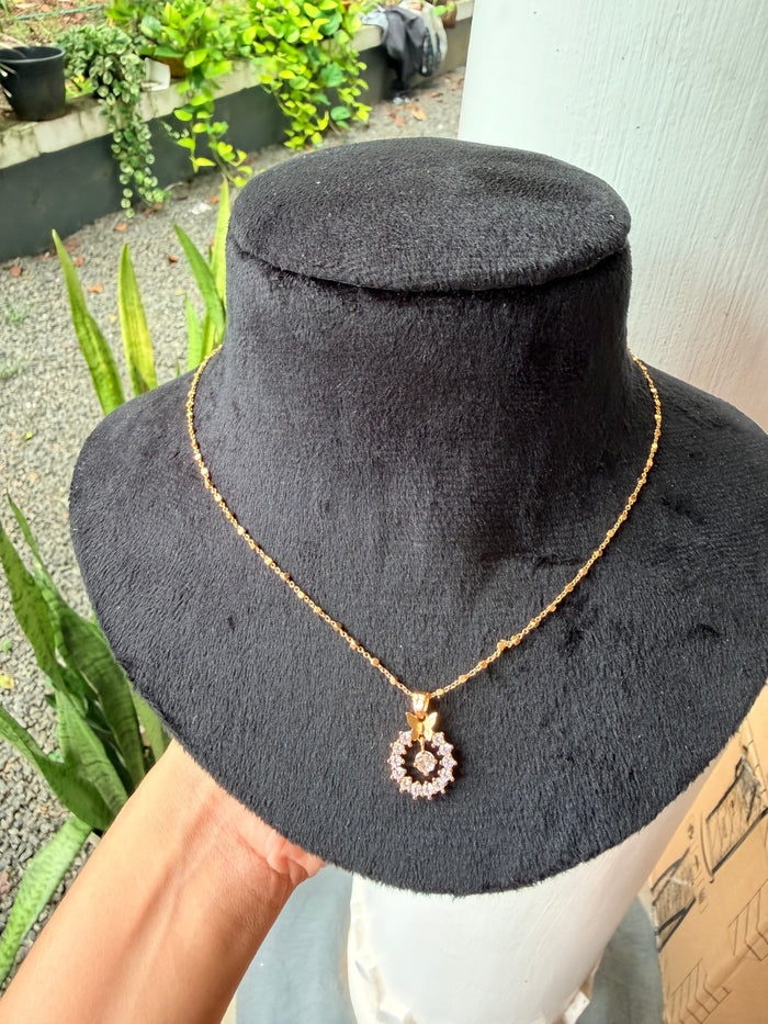 Premium gold plated daily wear Pendant with chain product code G184