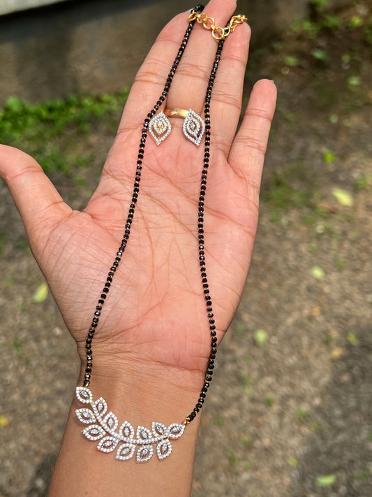 Daimond finish mangalsutra product code 1239