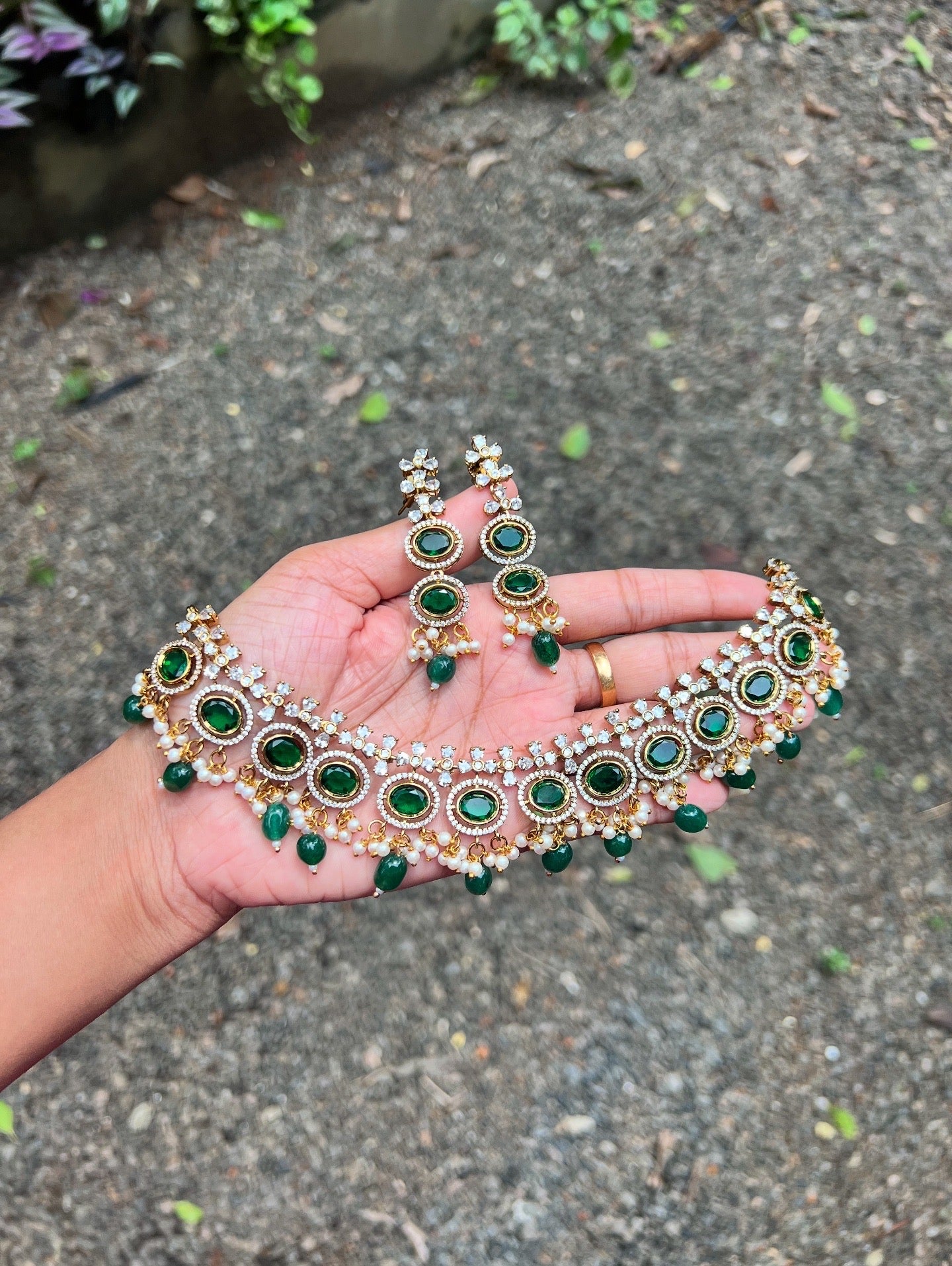 Premium stunning designer ad bridal necklace product code N01