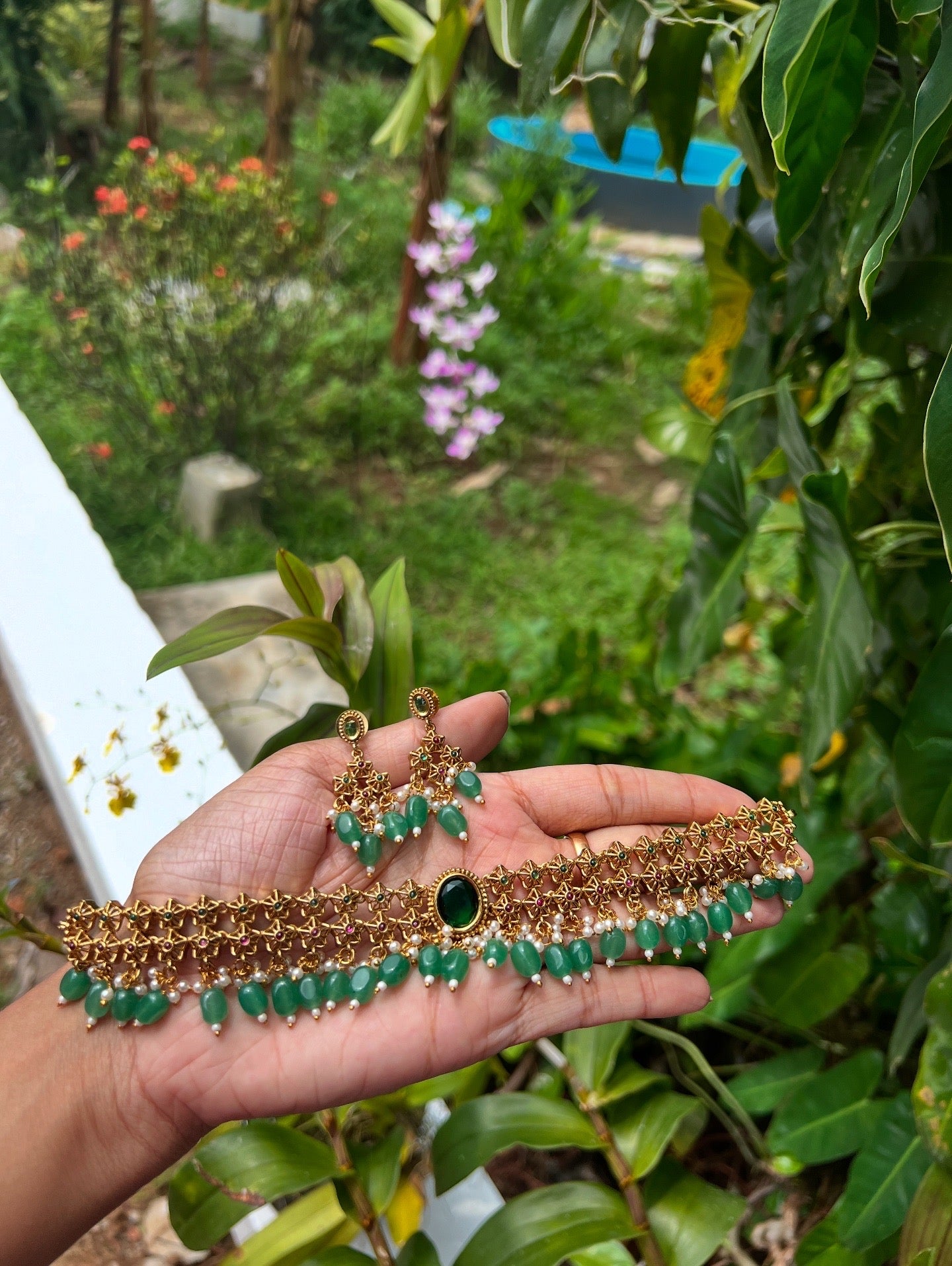 Premium quality Hansika inspired bridal choker set product code N341