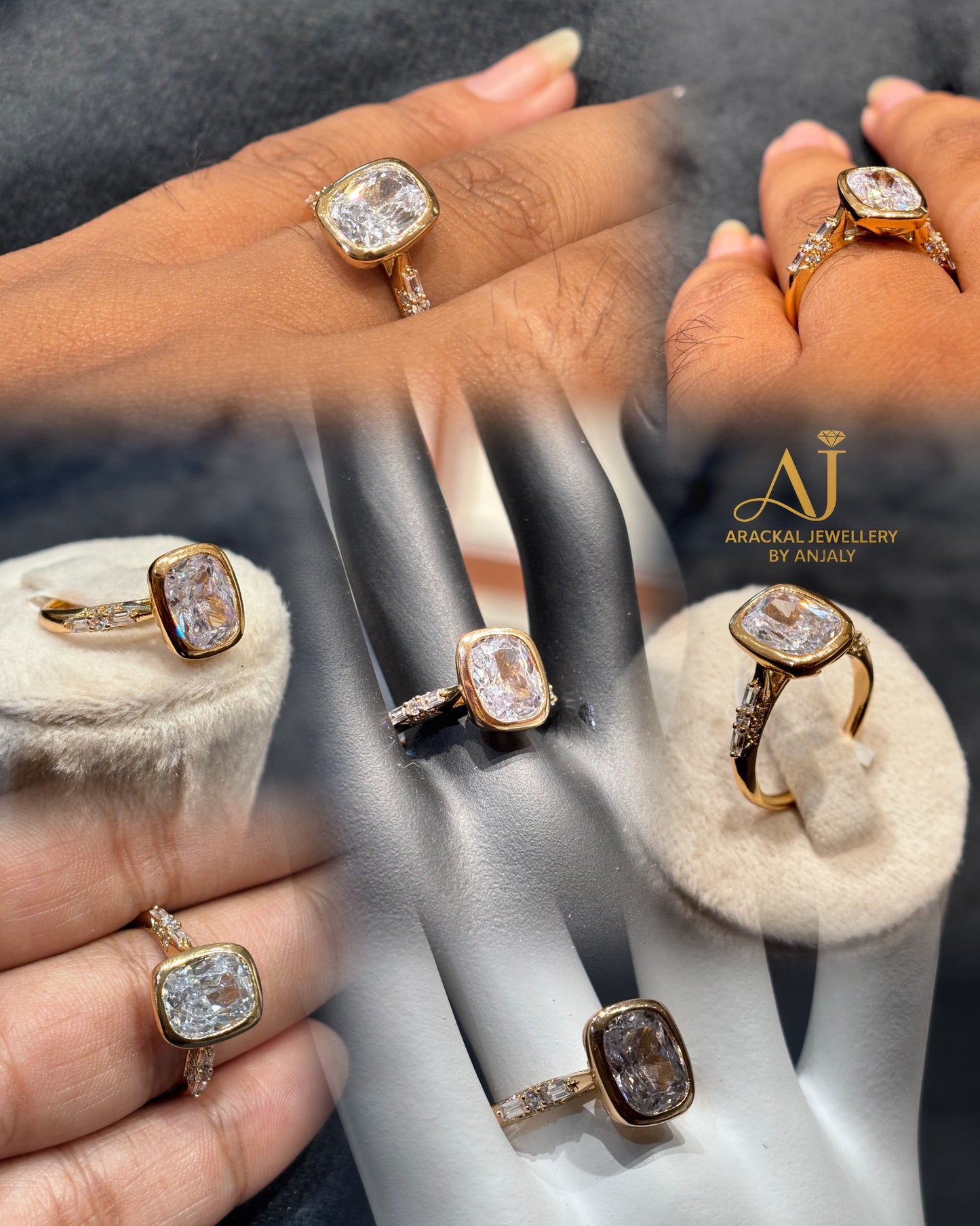 Premium quality 18k gold plated anti tarnish rings product code R08
