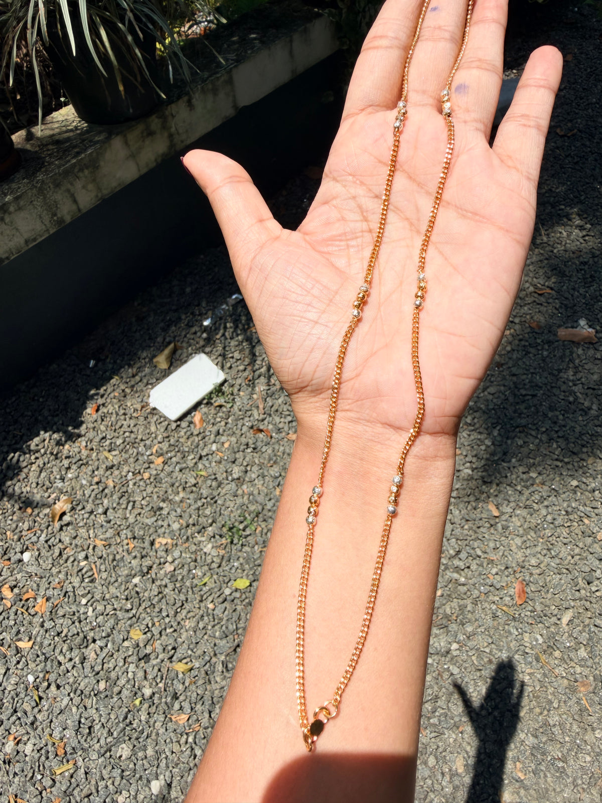 Premium daily wear gold plated two tone ball anklets product code A26