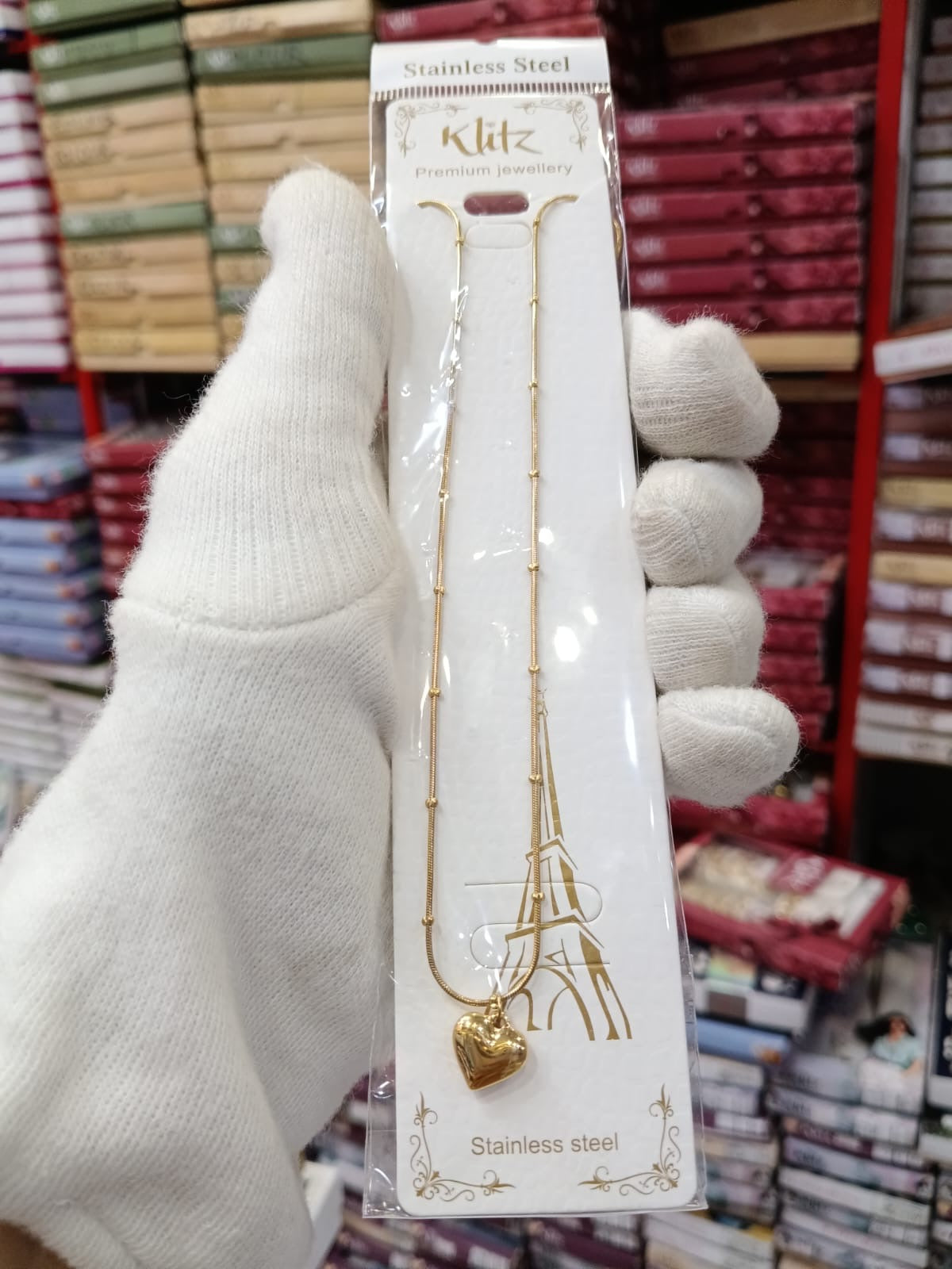 Premium anti tarnish stainless steel daily wear necklace product code A21