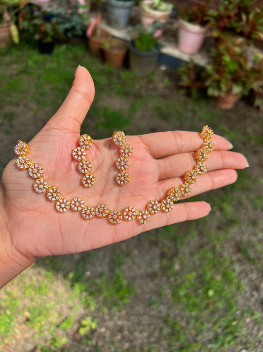 Premium ad designer floral necklace product code N414