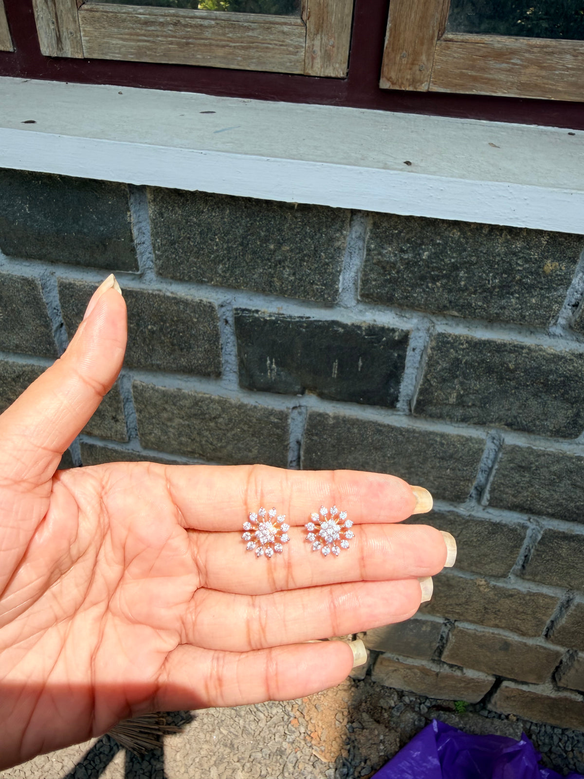 Premium diamond finish party wear earrings product code E245