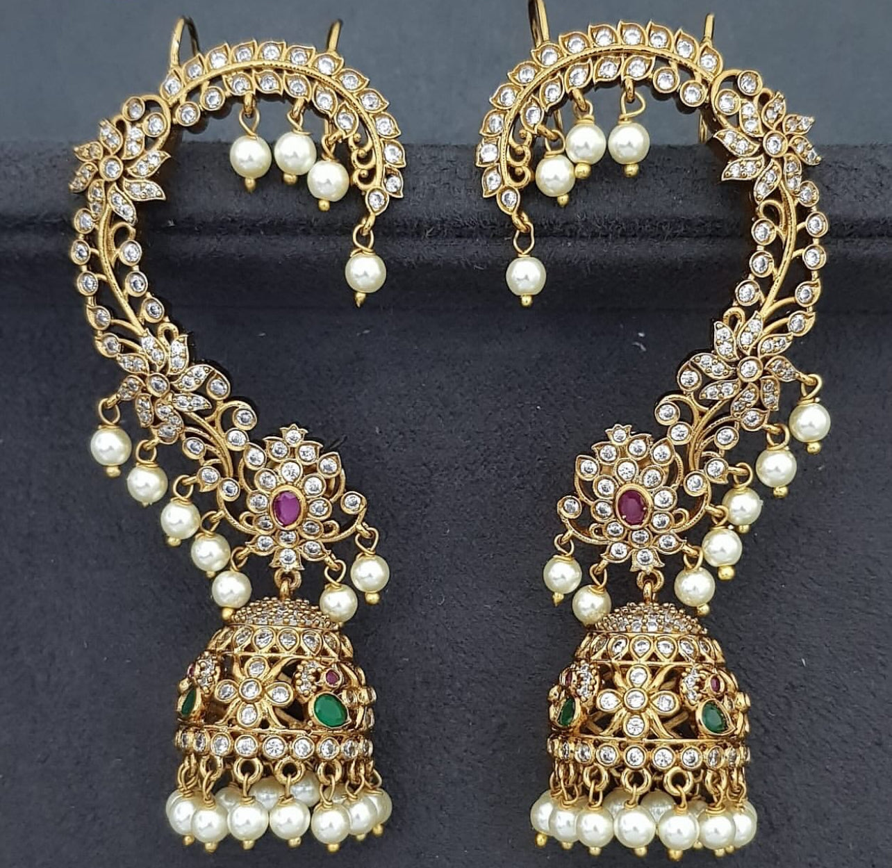 Premium trending peacock designer earcuff jhumka product code E173