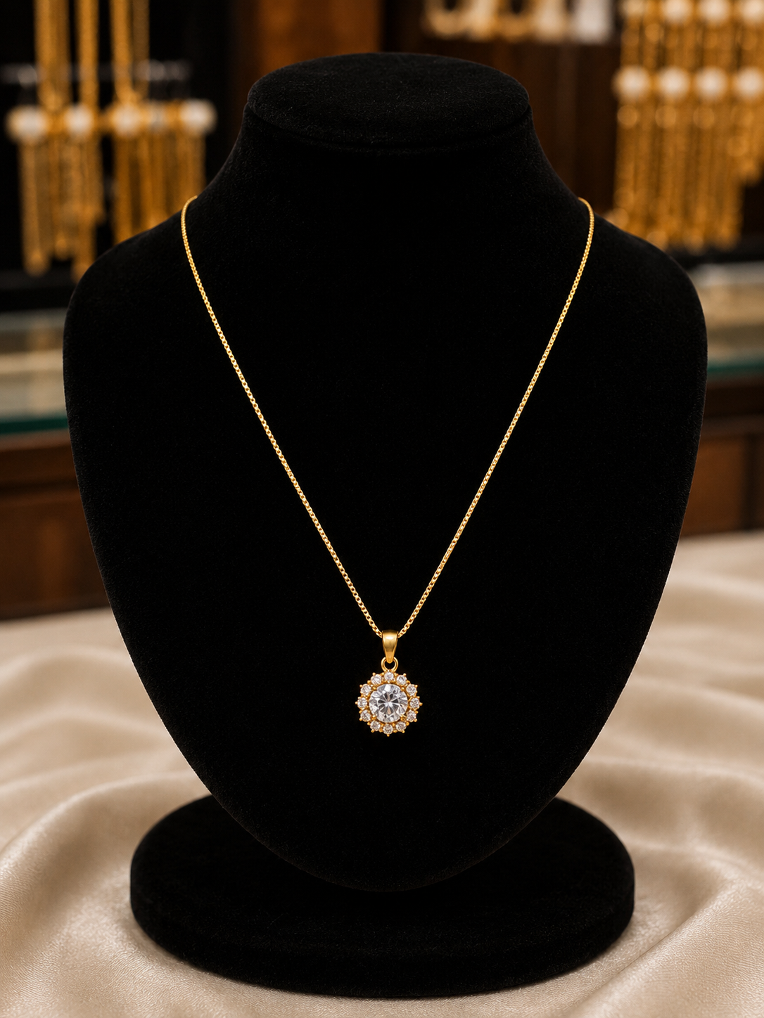 Premium daily use gold plated pendant with chain product code G120