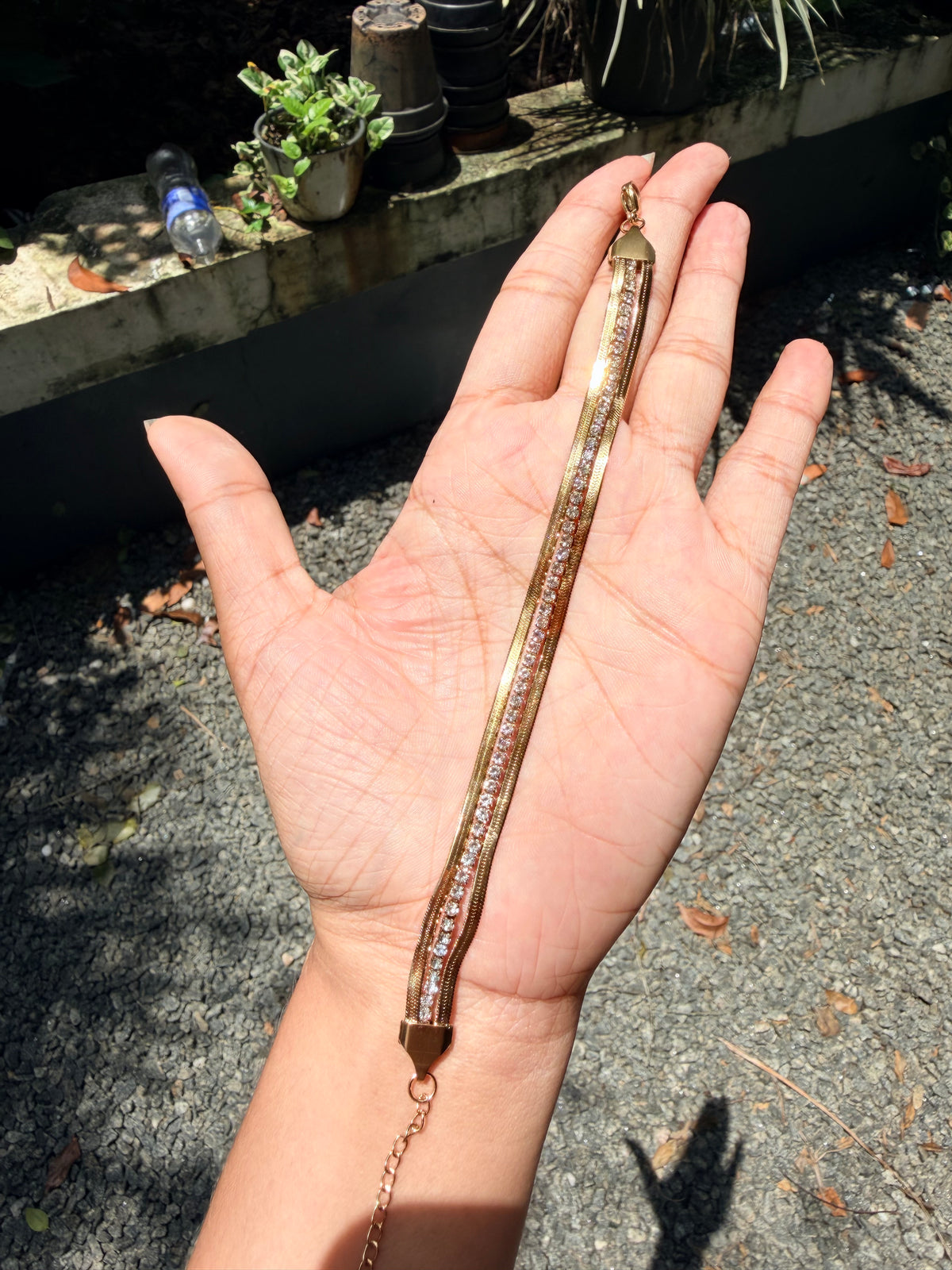 Premium anti tarnish ad snake chain adjustable bracelet product code AT31