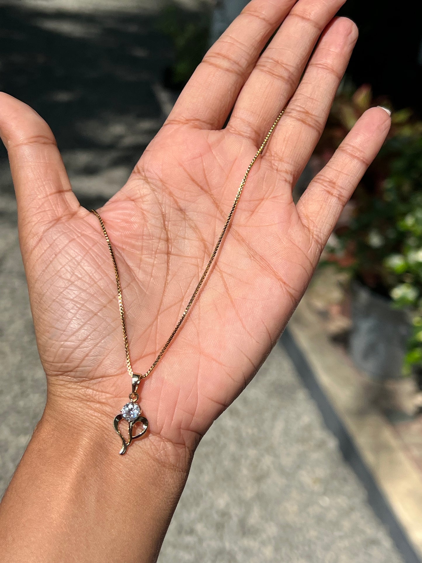 Premium quality anti tarnish pendant chain set product code C10